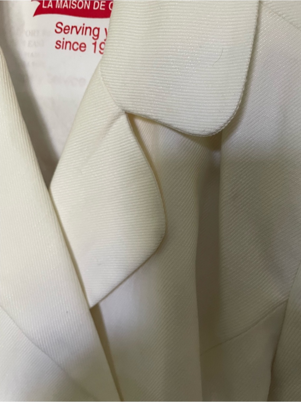 Women’s Cream Double-Breasted Blazer - Picture 8 of 8